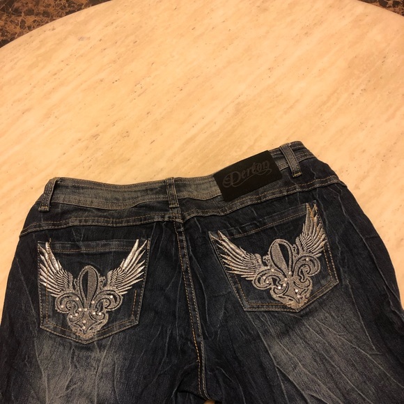 New Dereon Wings of Angles Jeans Size 27/28 - Picture 2 of 7
